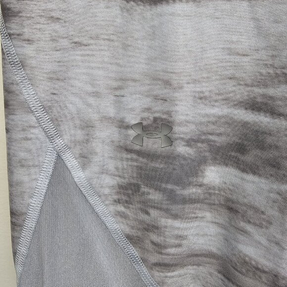 Under Armour Heatgear Compression Ankle Leggings Womens Large Gray Marble Vented - Picture 3 of 10